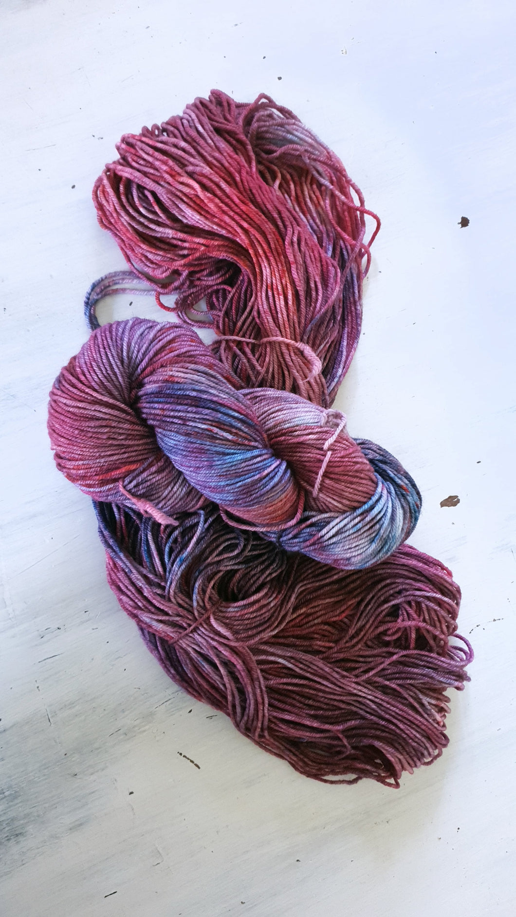 Summer Berry Compote OOAK 8ply MW Merino